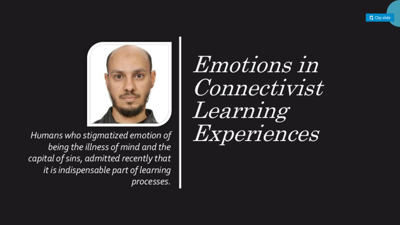emotions in connectivist learning experiences